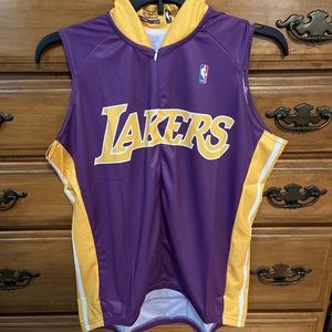 NBA Los Angeles Lakers Womens Zip Up Sleeveless Away Cycling Jersey